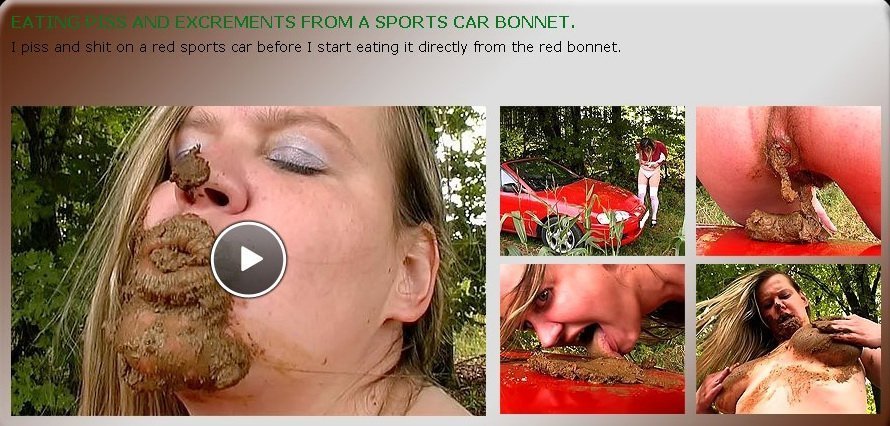 Eating Piss and Excrements From A Sports Car Bonnet