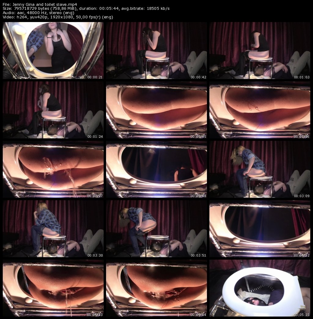 Jenny Gina and toilet slave - FULL HD 1080p