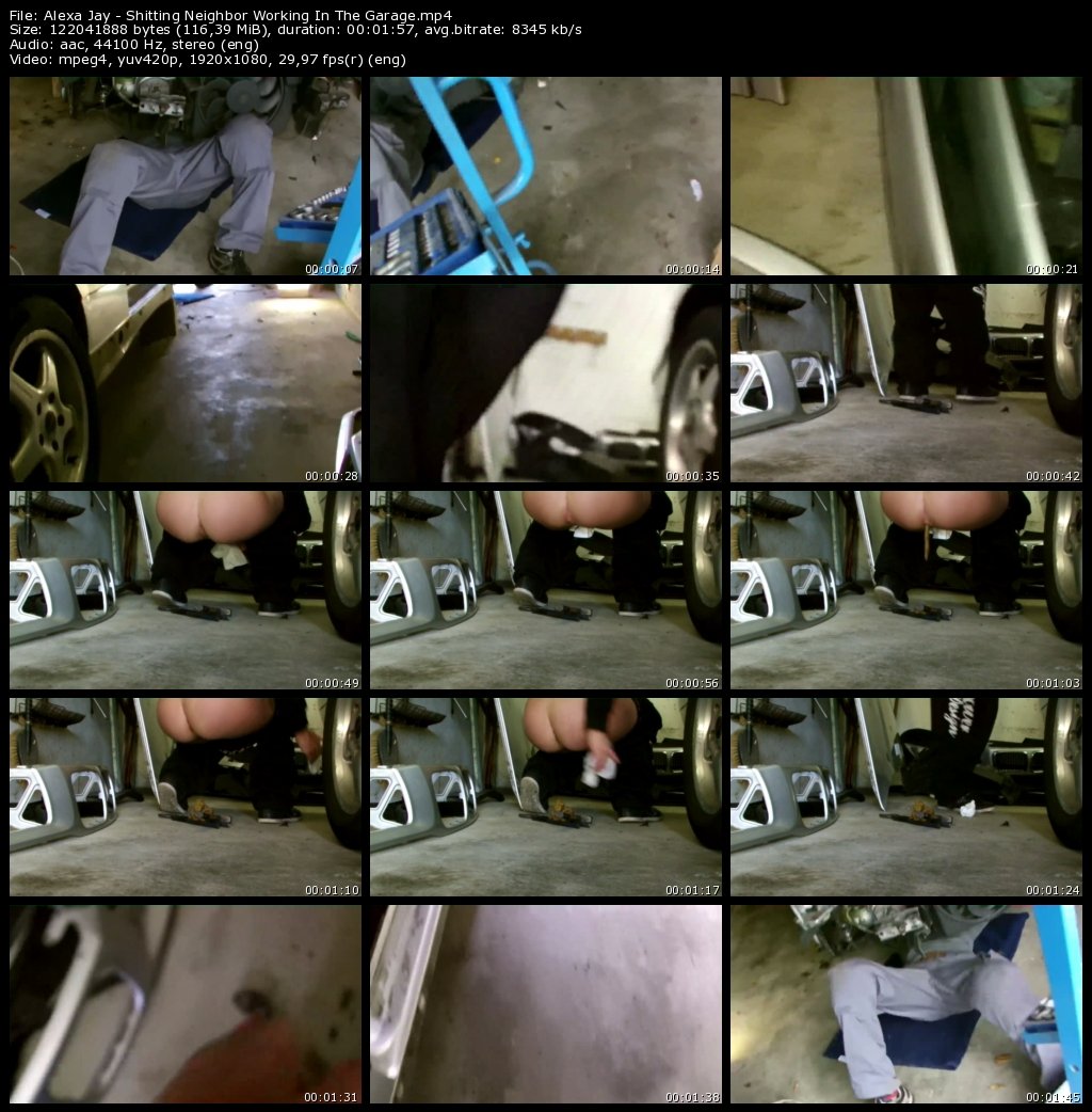Alexxxa Jay - Shitting Neighbor Working In The Garage (FULL HD-1080p)