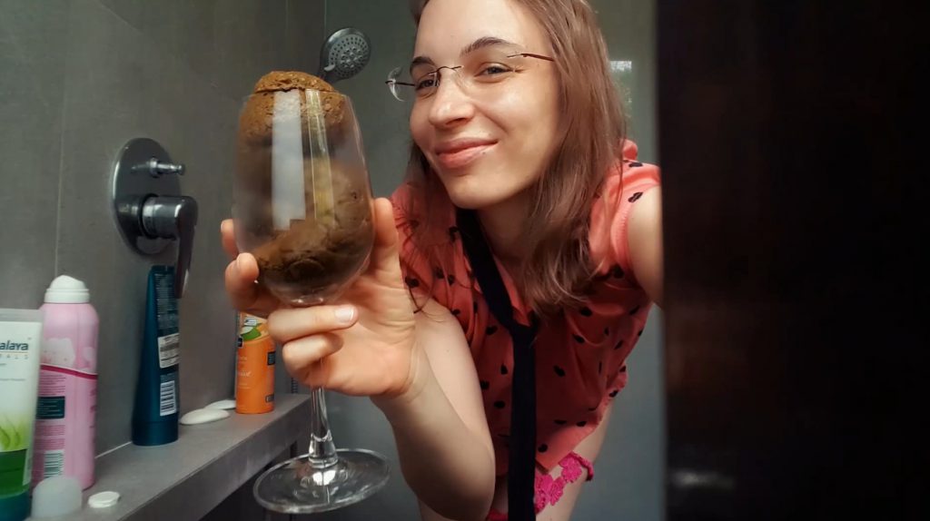 Shitting in wineglass - a toast to our friendship (LittleMissKinky) - 4