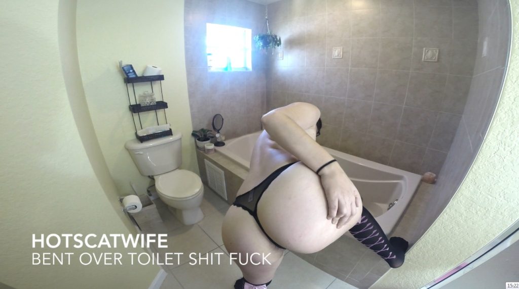 Bent Over Toilet Shit Fuck - HotScatWife 1