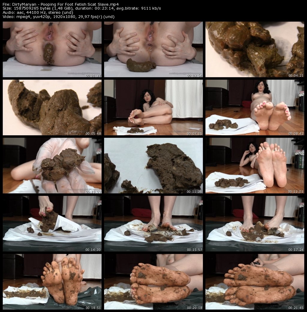 DirtyMaryan - Pooping For Foot Fetish Scat Slave 1080p