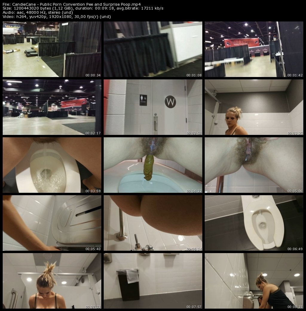 CandieCane - Public Porn Convention Pee and Surprise Poop (FHD-1080p)