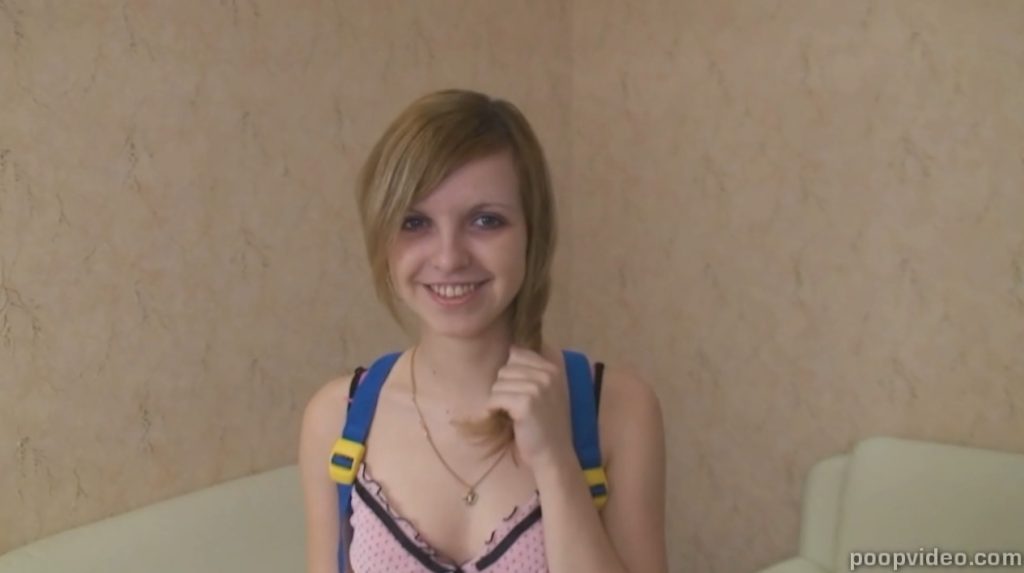 Russian young girl shitting (Demina)