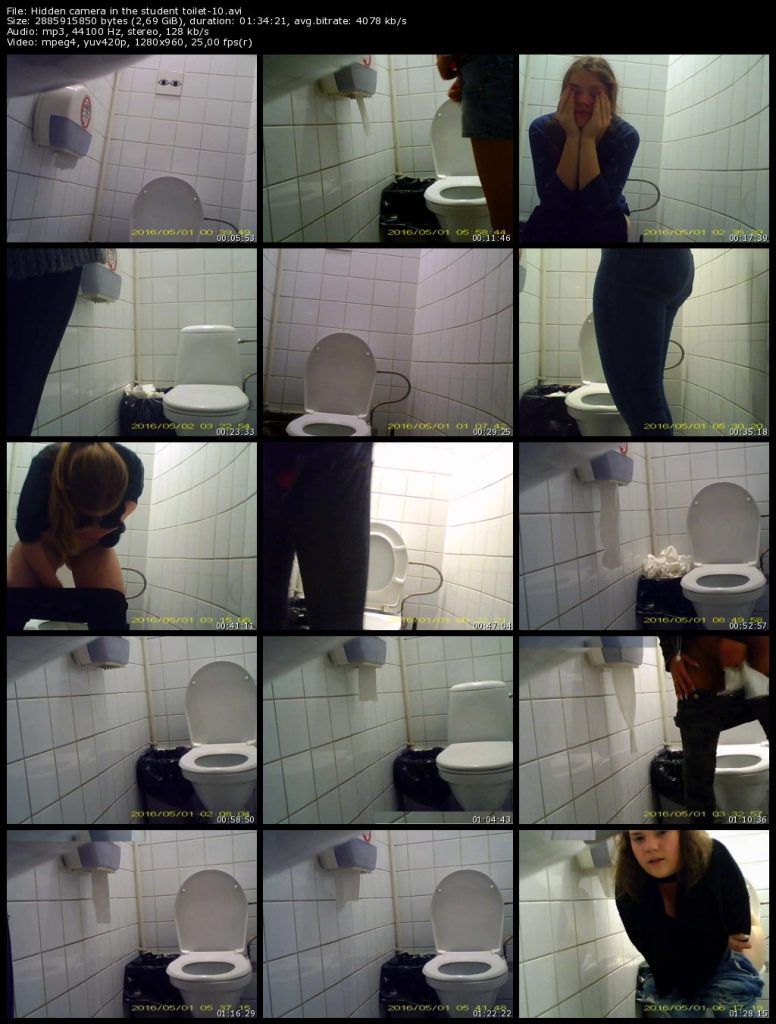 Hidden camera in the student toilet - 10 image