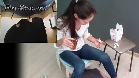 PooAlina – Hard piece of shit, a two-day exposure in mouth toilet slave