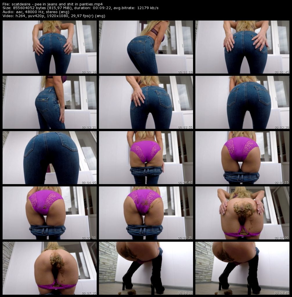 Piss Shit Panties - Scatdesire â€“ Pee in Jeans and Shit in Panties (05.01.2020) - Extreme Scat  Porn Site #1