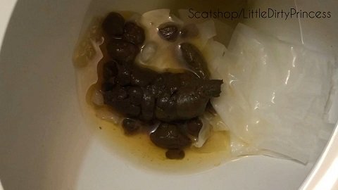 Big thick poop and bright yellow pee in a bowl [Premium User Request – Exclusive] by Little Dirty Princess