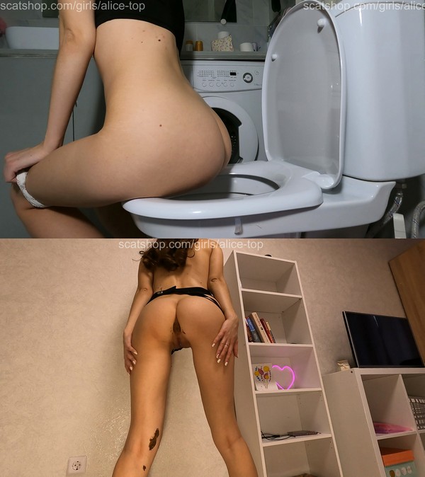 Pooping soft poop while standing starring in video Markovna ($14.99 ScatShop)