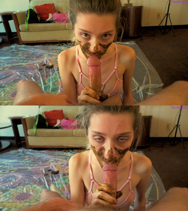 Maria Anjel: Step-Bro Catches me playing with poop POV