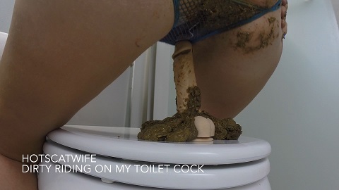 HotScatWife - DIRTY RIDING on my TOILET COCK