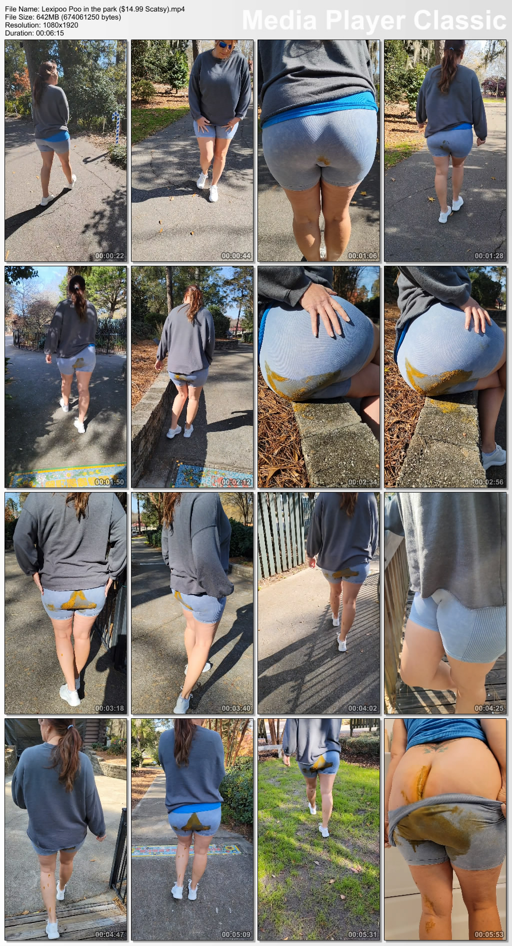 Poop stained panties on a walk - Scatsy